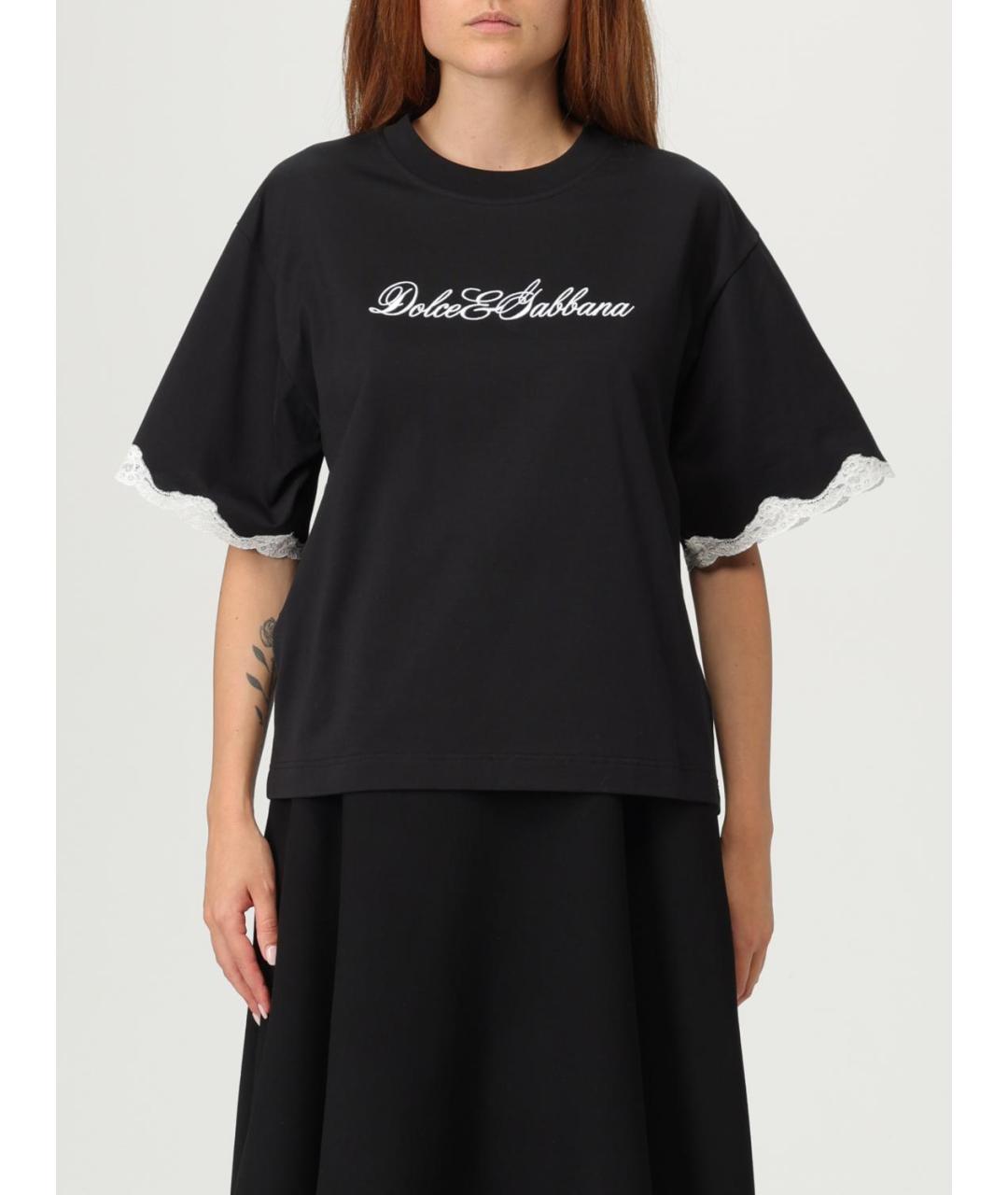 DOLCE&GABBANA Черная футболка, фото 2