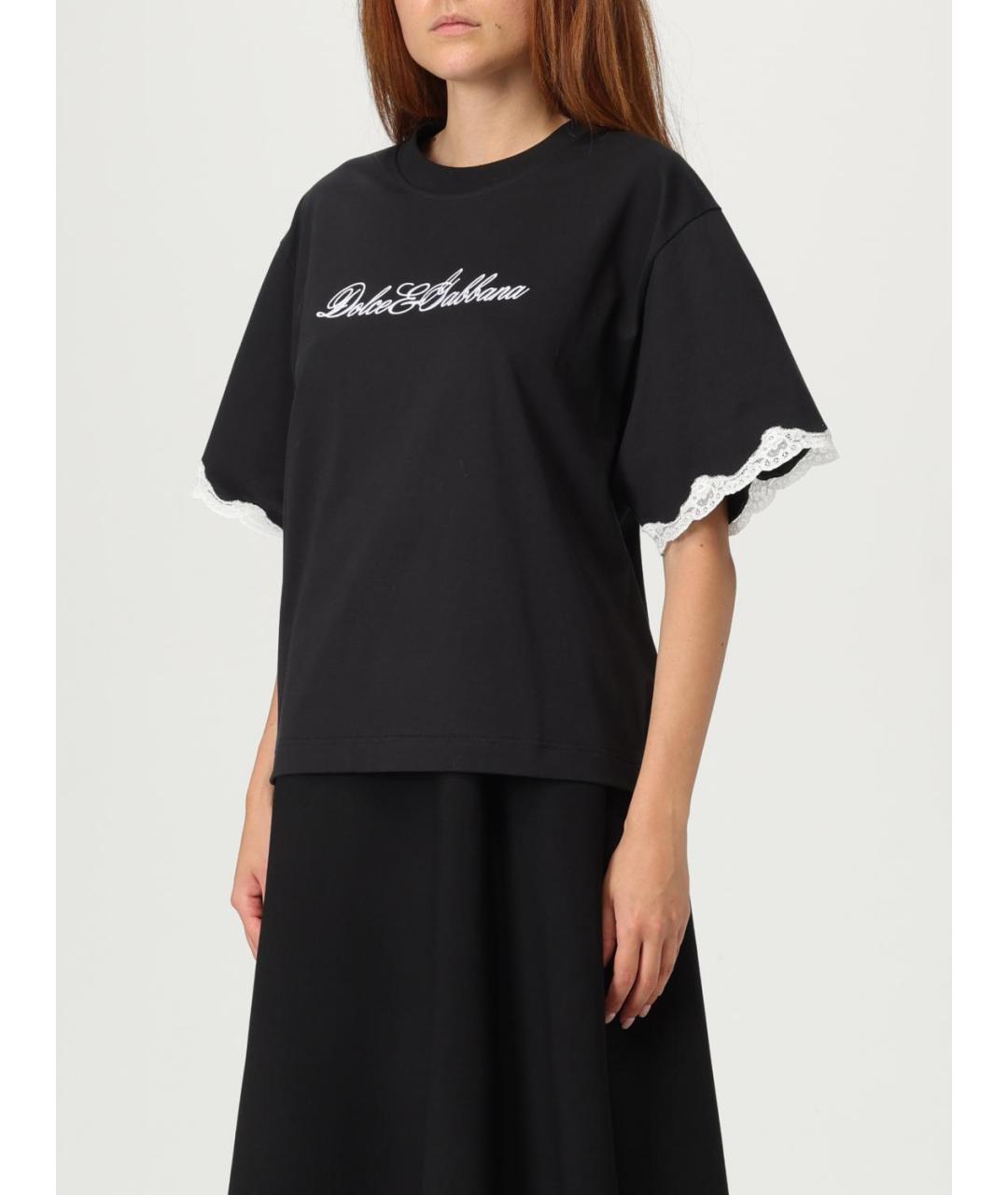 DOLCE&GABBANA Черная футболка, фото 5