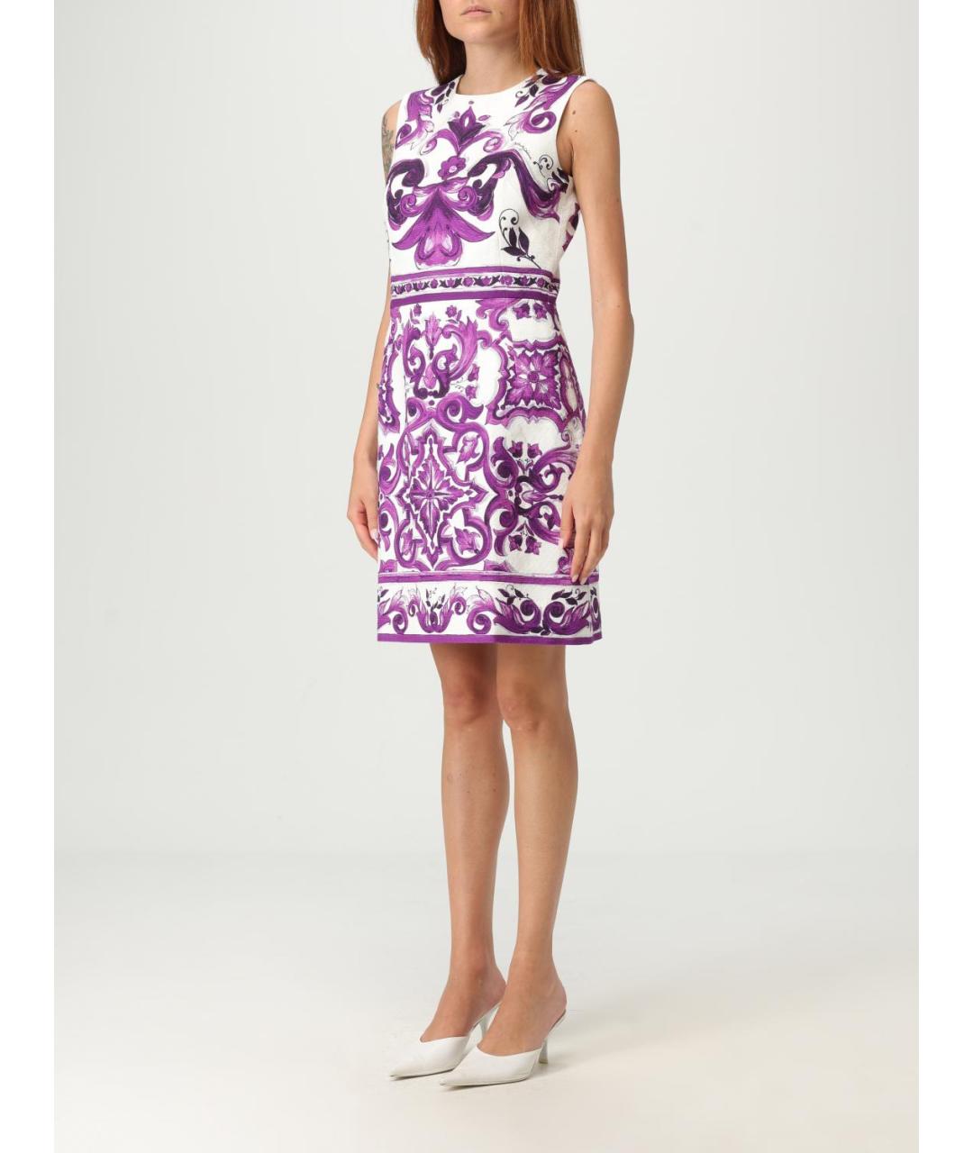 DOLCE&GABBANA Фиолетовое коктейльное платье, фото 4