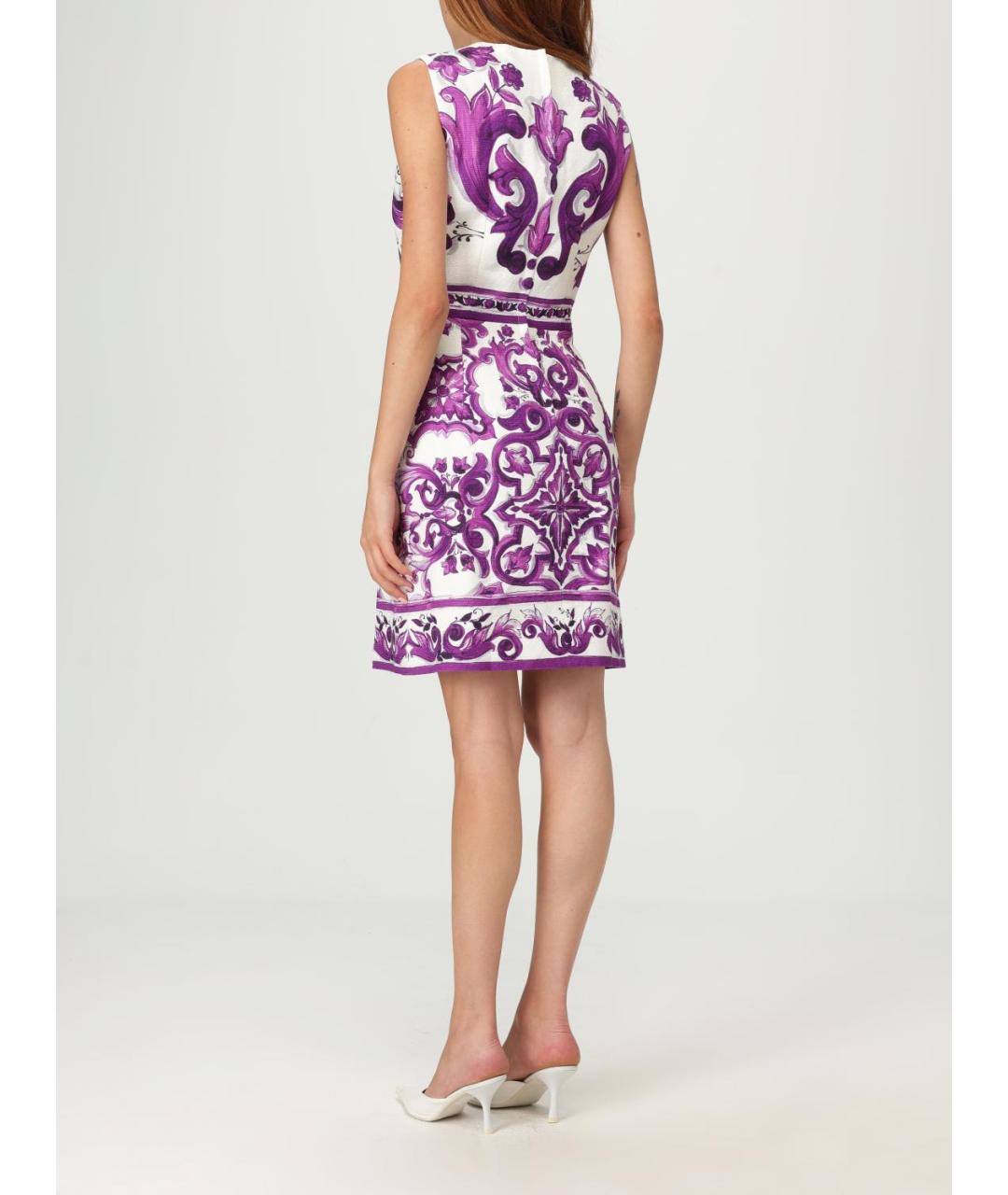 DOLCE&GABBANA Фиолетовое коктейльное платье, фото 3
