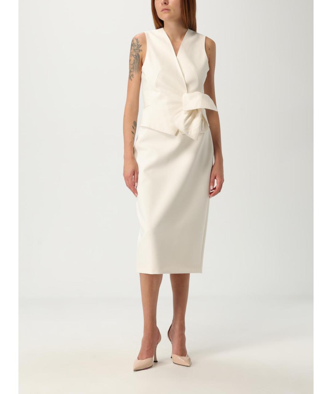 MAX MARA Бежевая юбка миди, фото 3