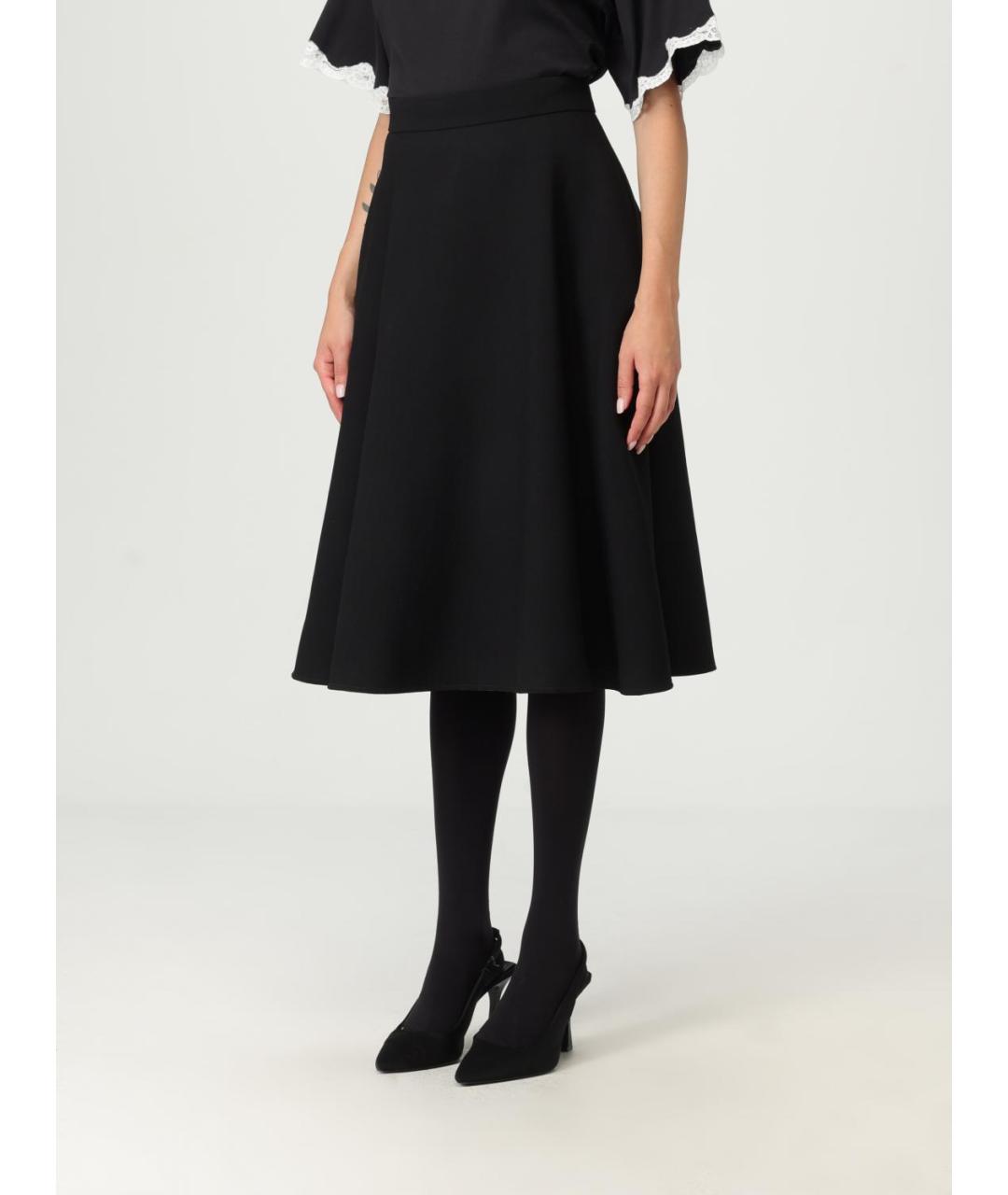 DOLCE&GABBANA Черная юбка миди, фото 4