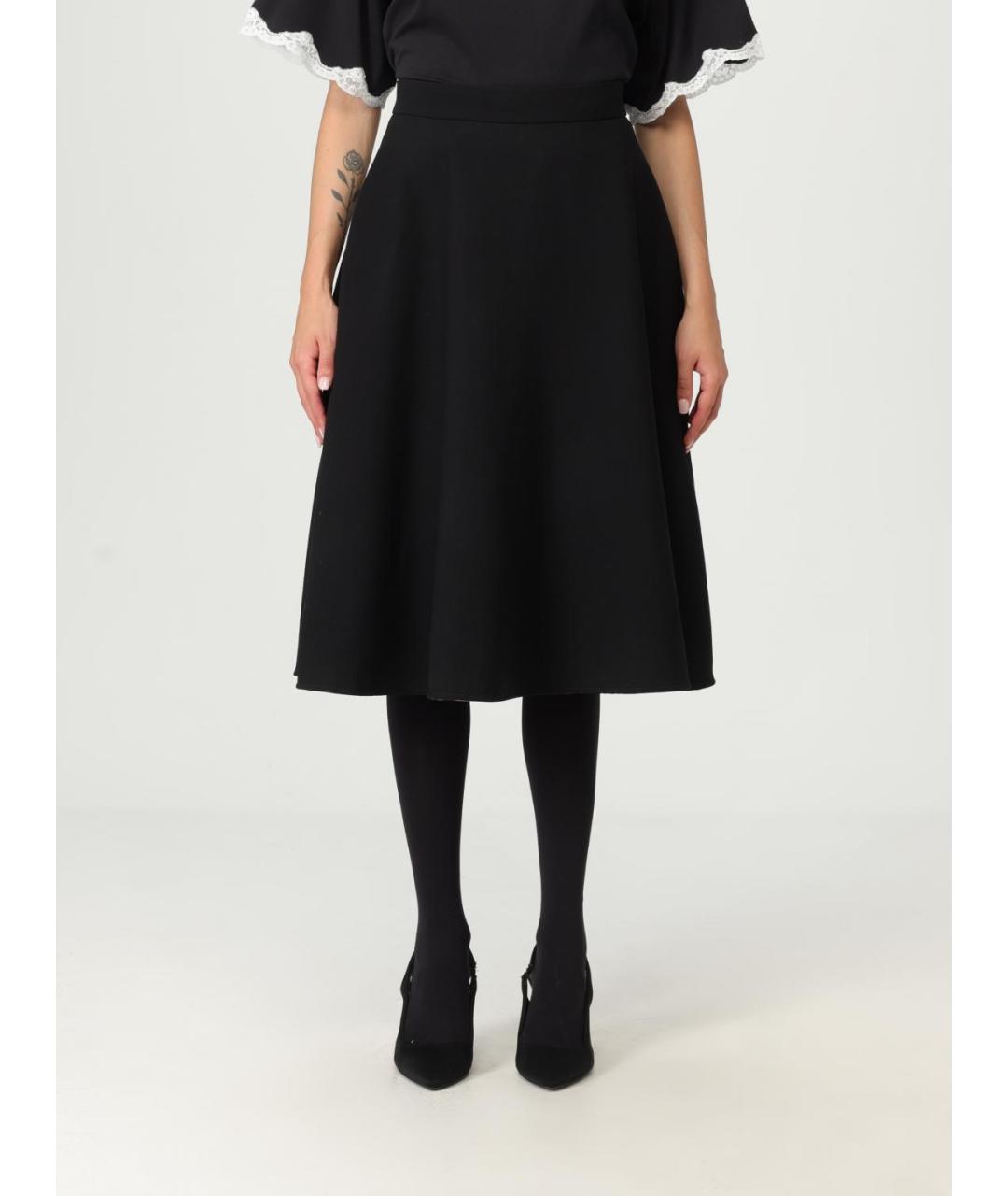 DOLCE&GABBANA Черная юбка миди, фото 6