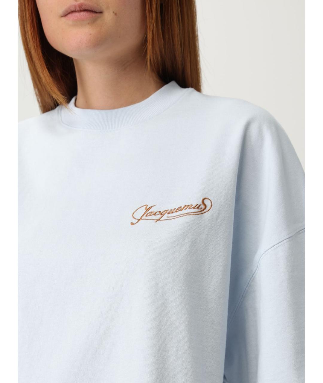 JACQUEMUS Голубая футболка, фото 6