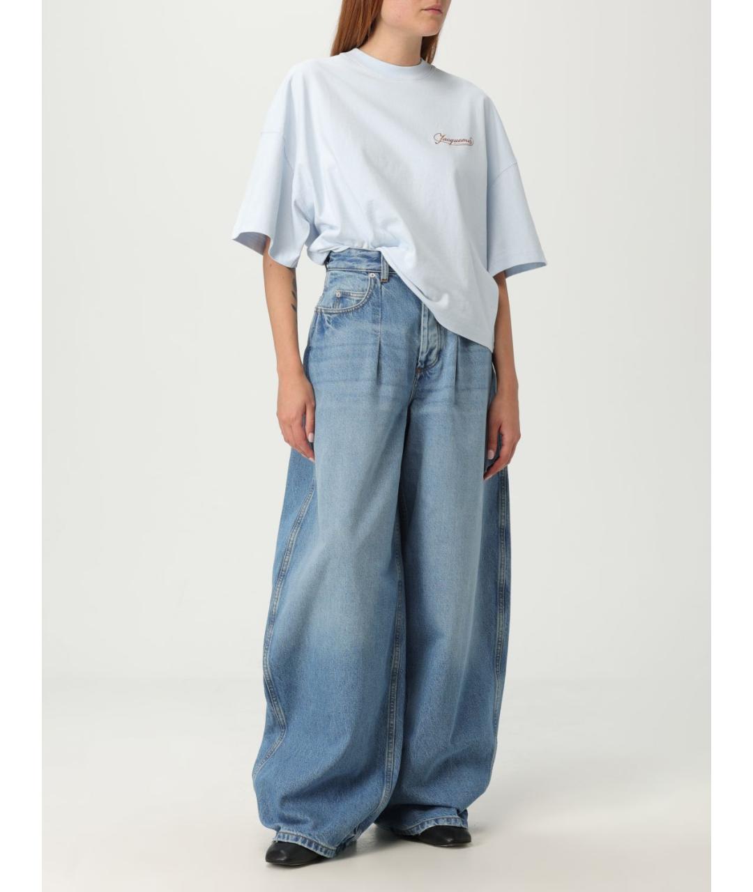 JACQUEMUS Голубая футболка, фото 3