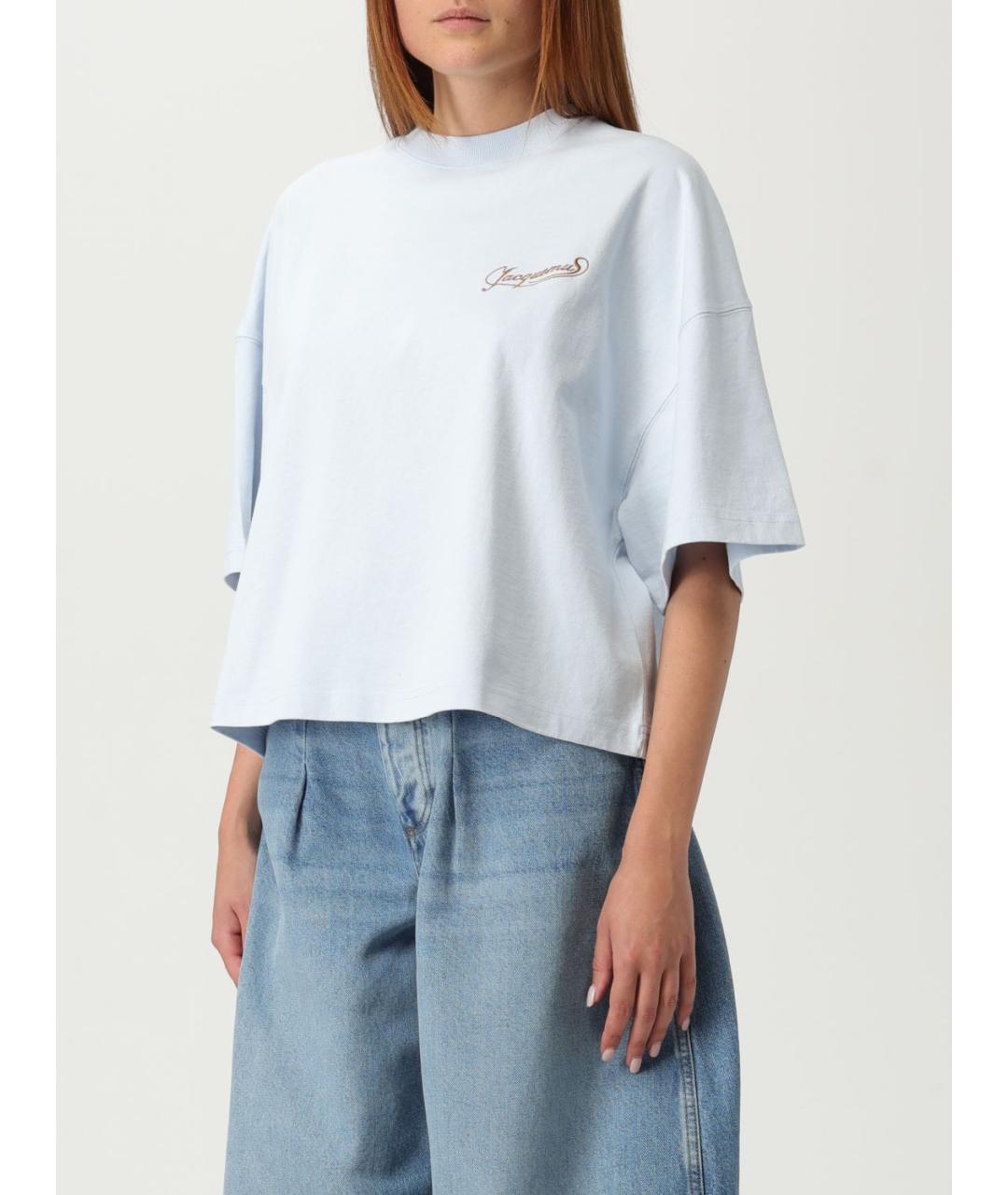JACQUEMUS Голубая футболка, фото 5