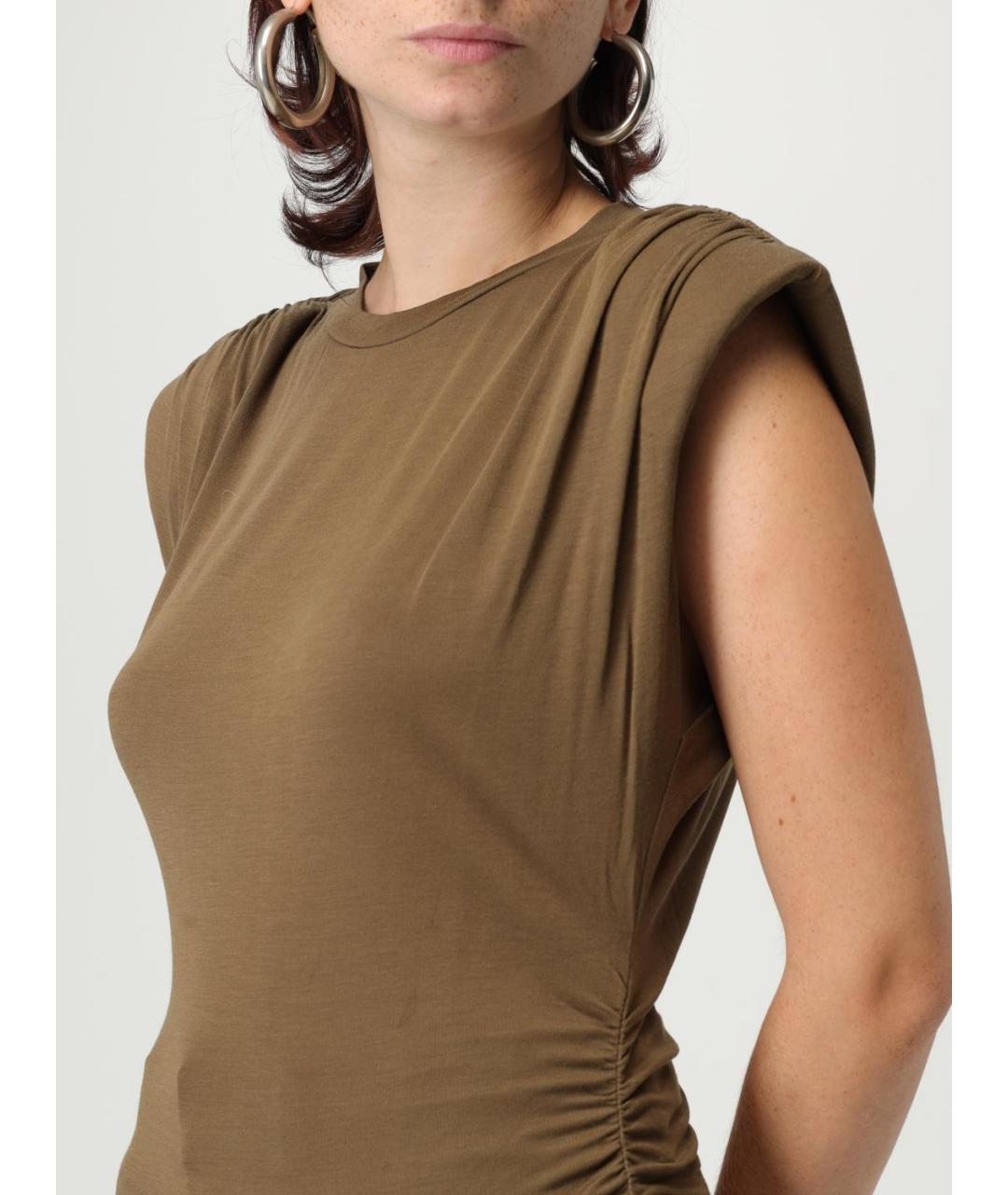 ISABEL MARANT Хаки футболка, фото 5