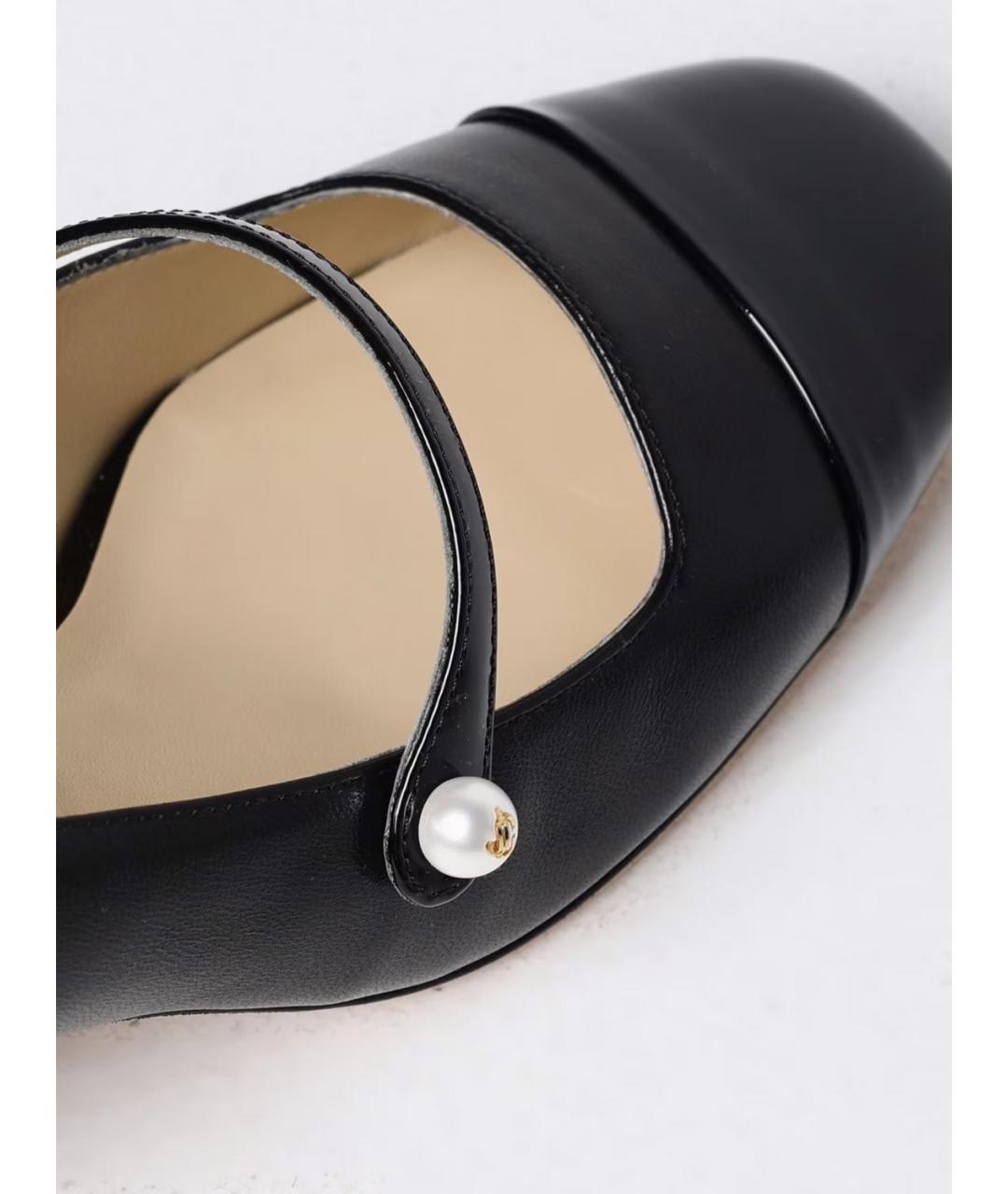 JIMMY CHOO Черные кожаные туфли, фото 4