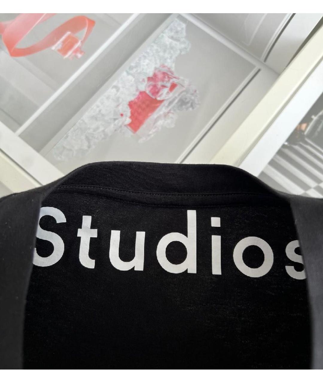 ACNE STUDIOS Черная хлопковая футболка, фото 7