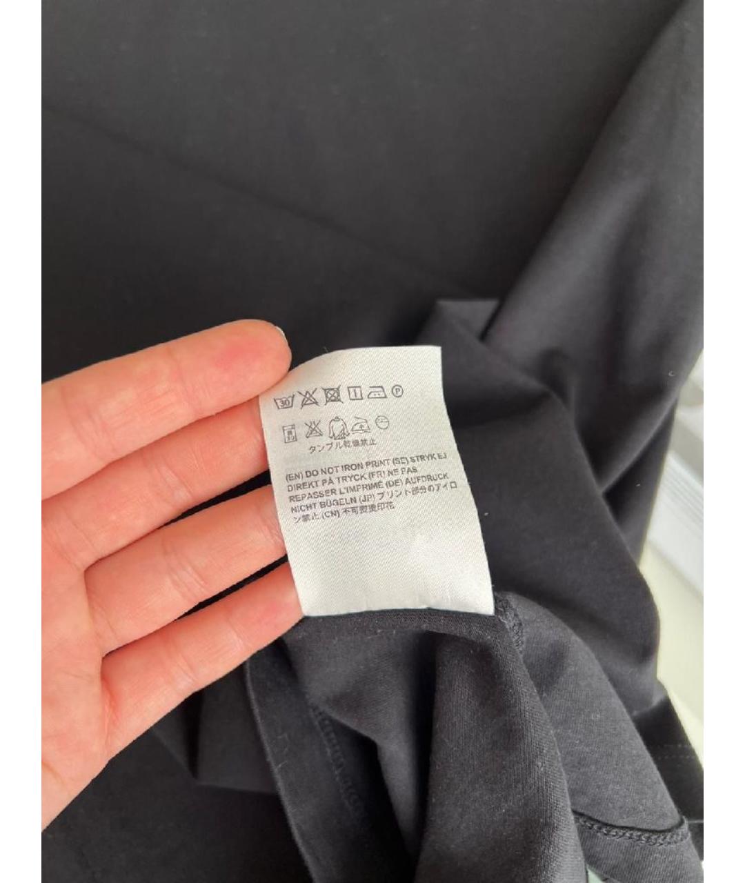 ACNE STUDIOS Черная хлопковая футболка, фото 9