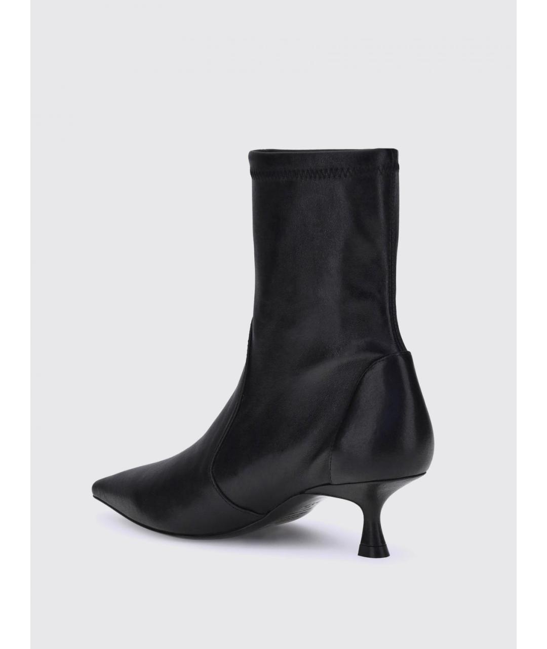 STUART WEITZMAN Черные кожаные ботильоны, фото 3