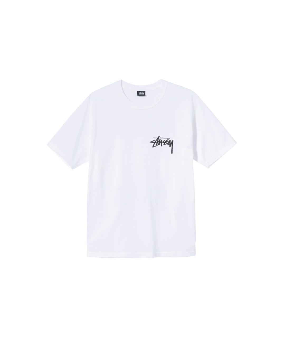 STUSSY Белая хлопковая футболка, фото 1