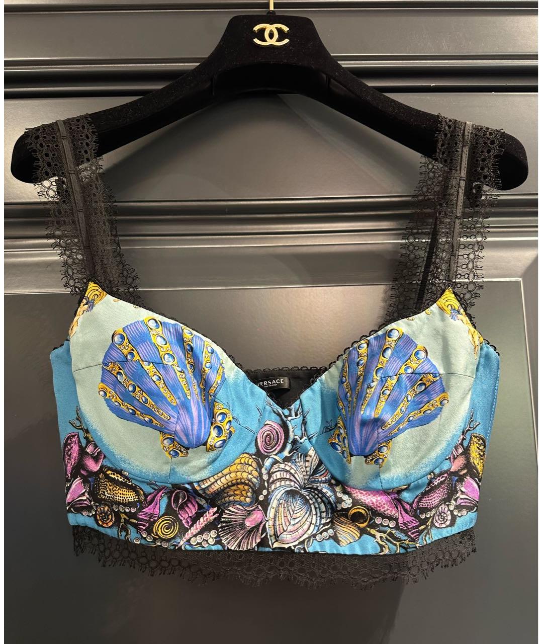 VERSACE Шелковая майка, фото 5
