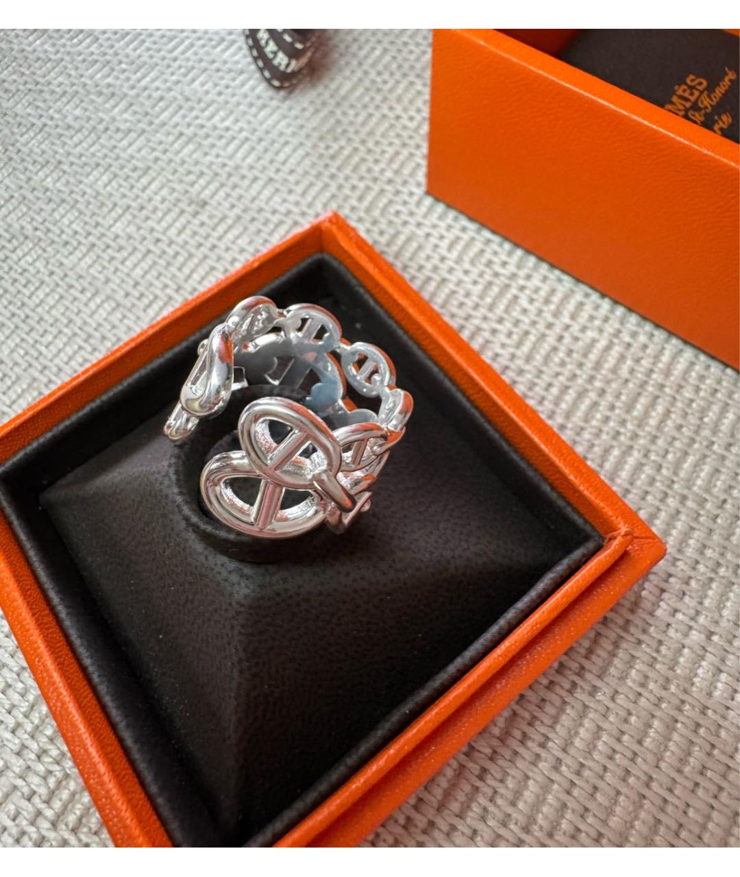 HERMES Серебряное серебряное кольцо, фото 3