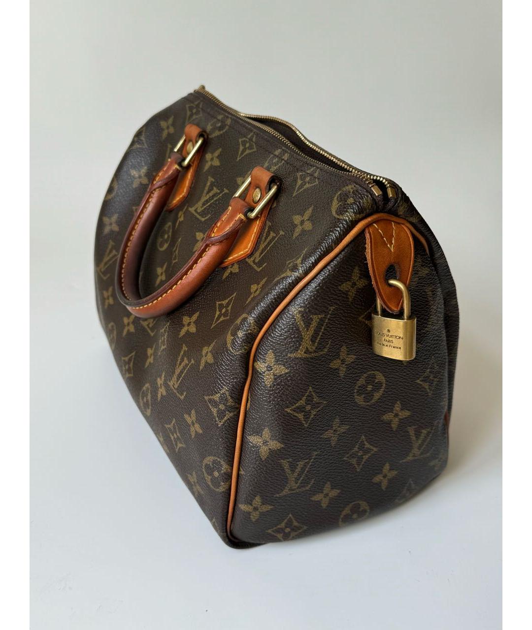 LOUIS VUITTON Коричневая сумка с короткими ручками из искусственной кожи, фото 2