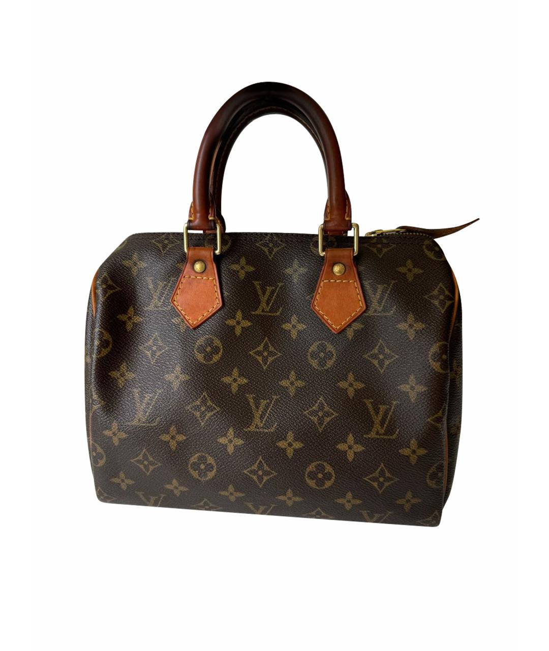LOUIS VUITTON Коричневая сумка с короткими ручками из искусственной кожи, фото 1