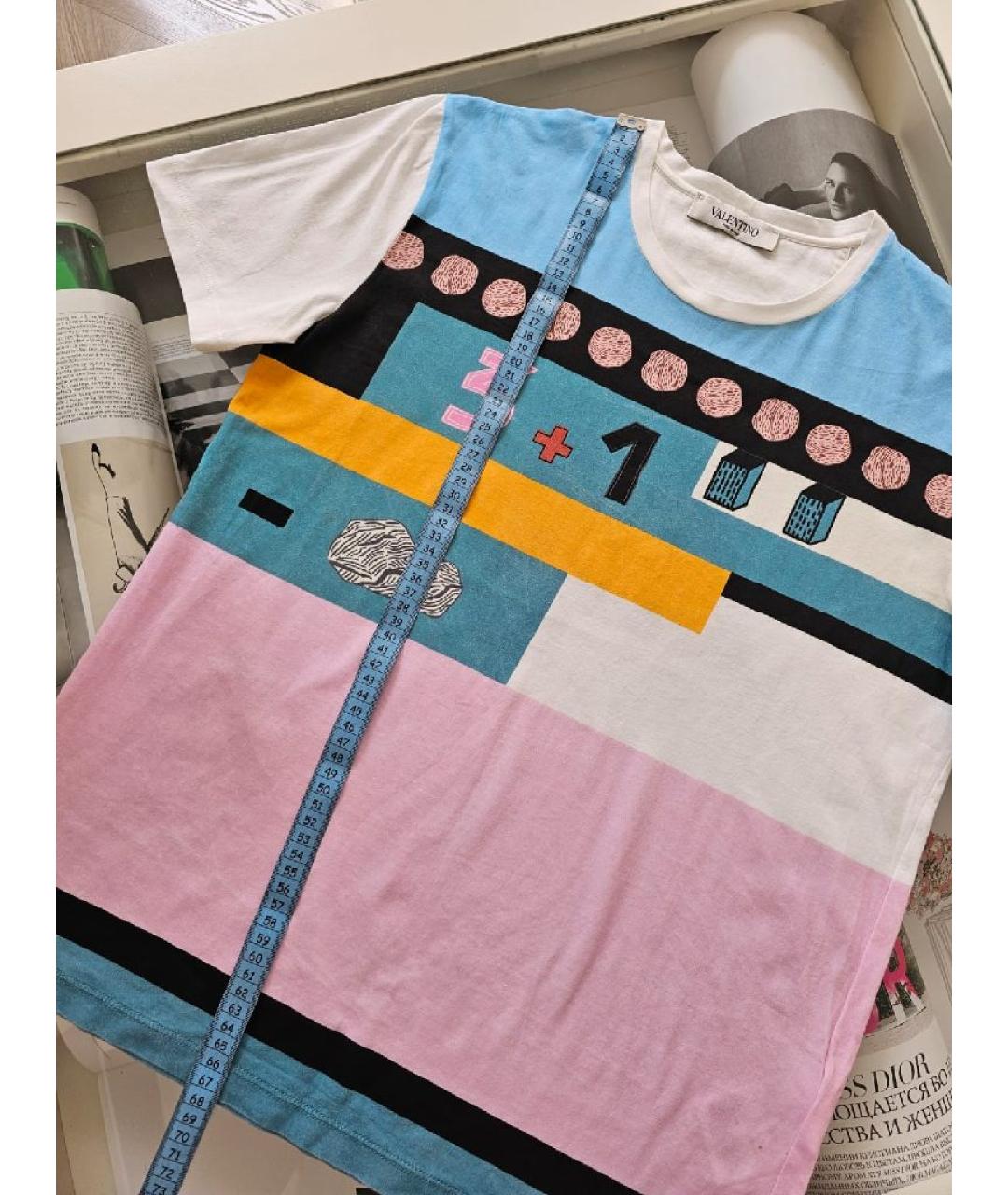 VALENTINO Мульти хлопковая футболка, фото 6