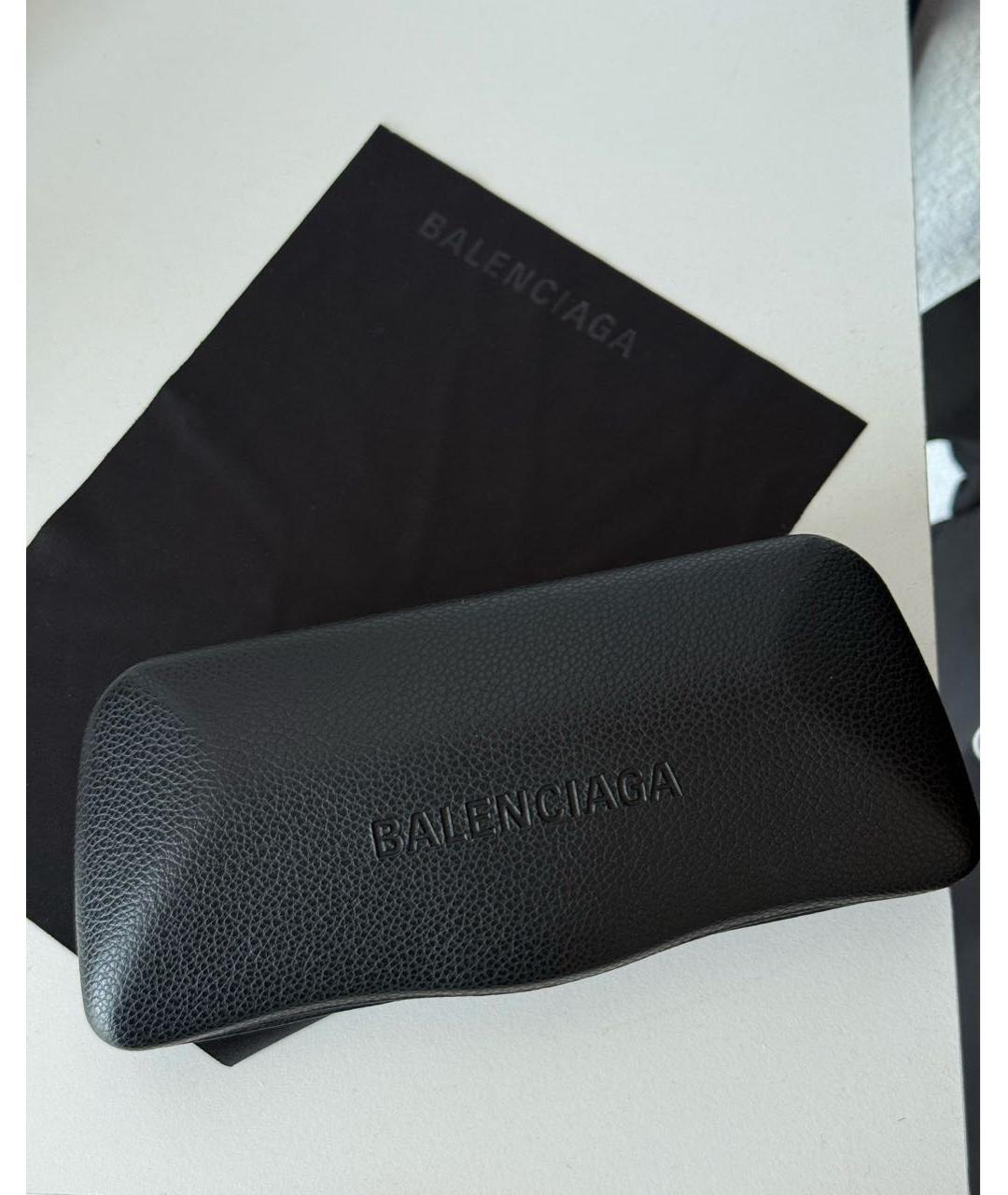 BALENCIAGA Черные пластиковые солнцезащитные очки, фото 4