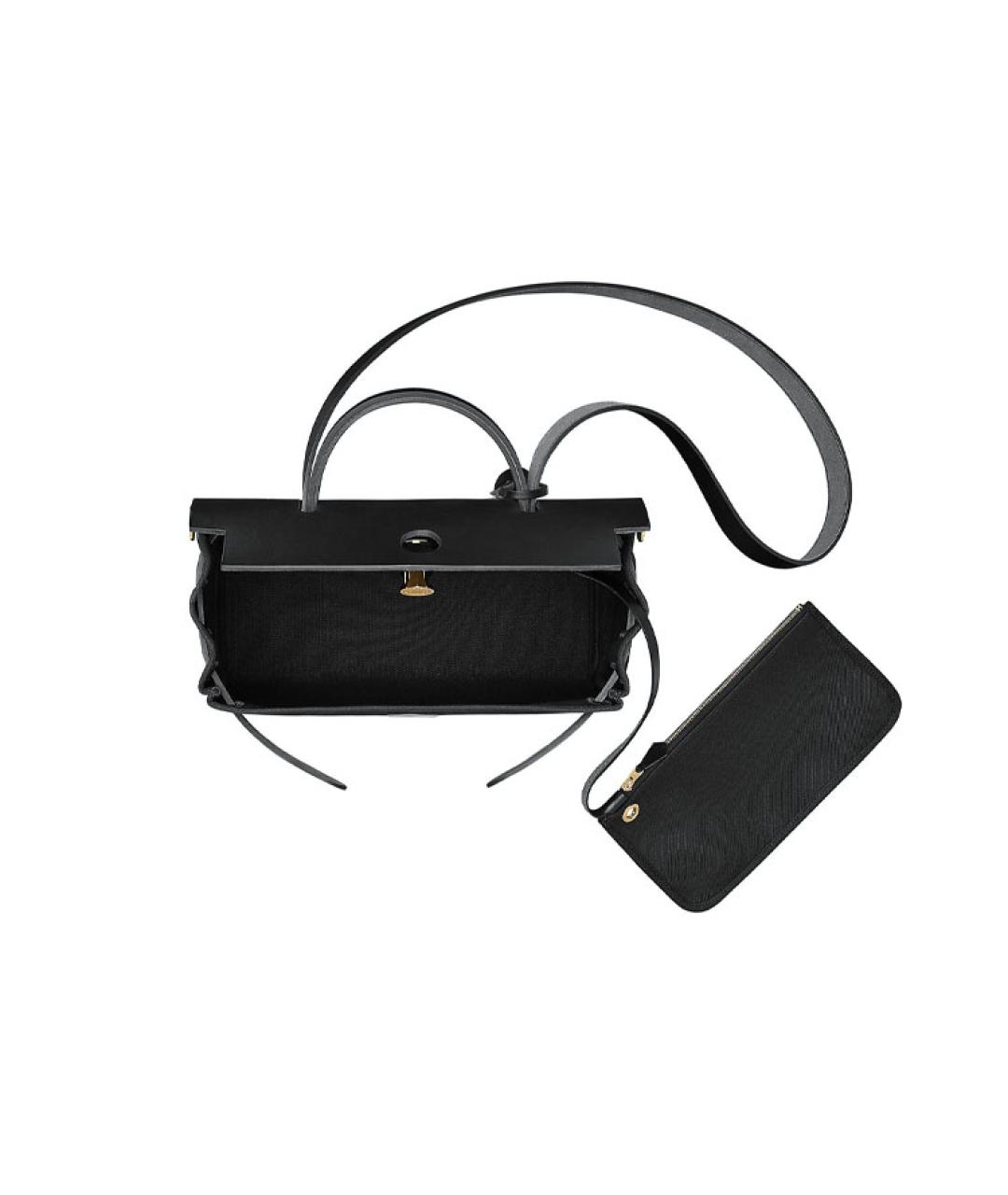 HERMES Черная сумка с короткими ручками, фото 4