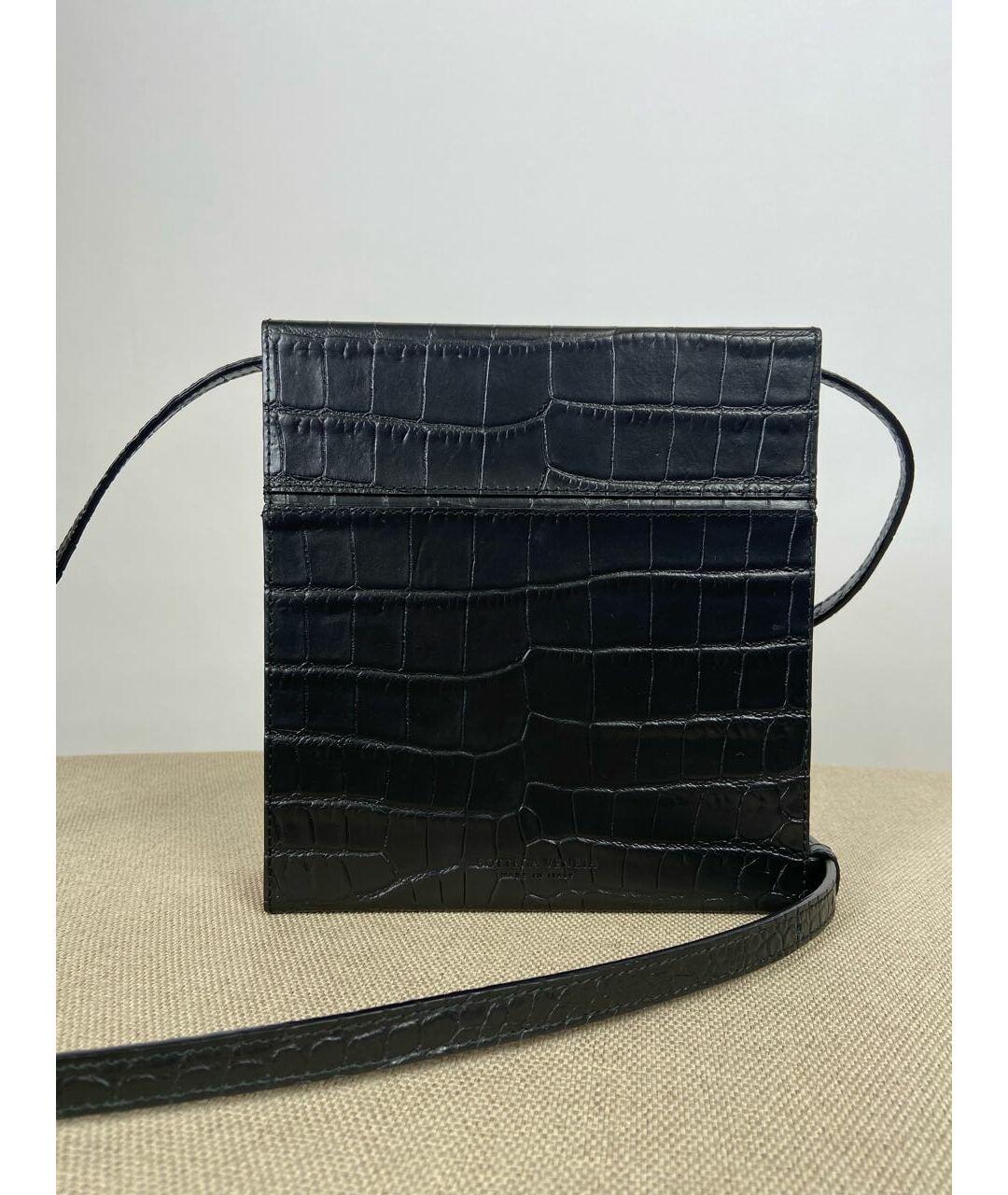BOTTEGA VENETA Черная кожаная сумка тоут, фото 4