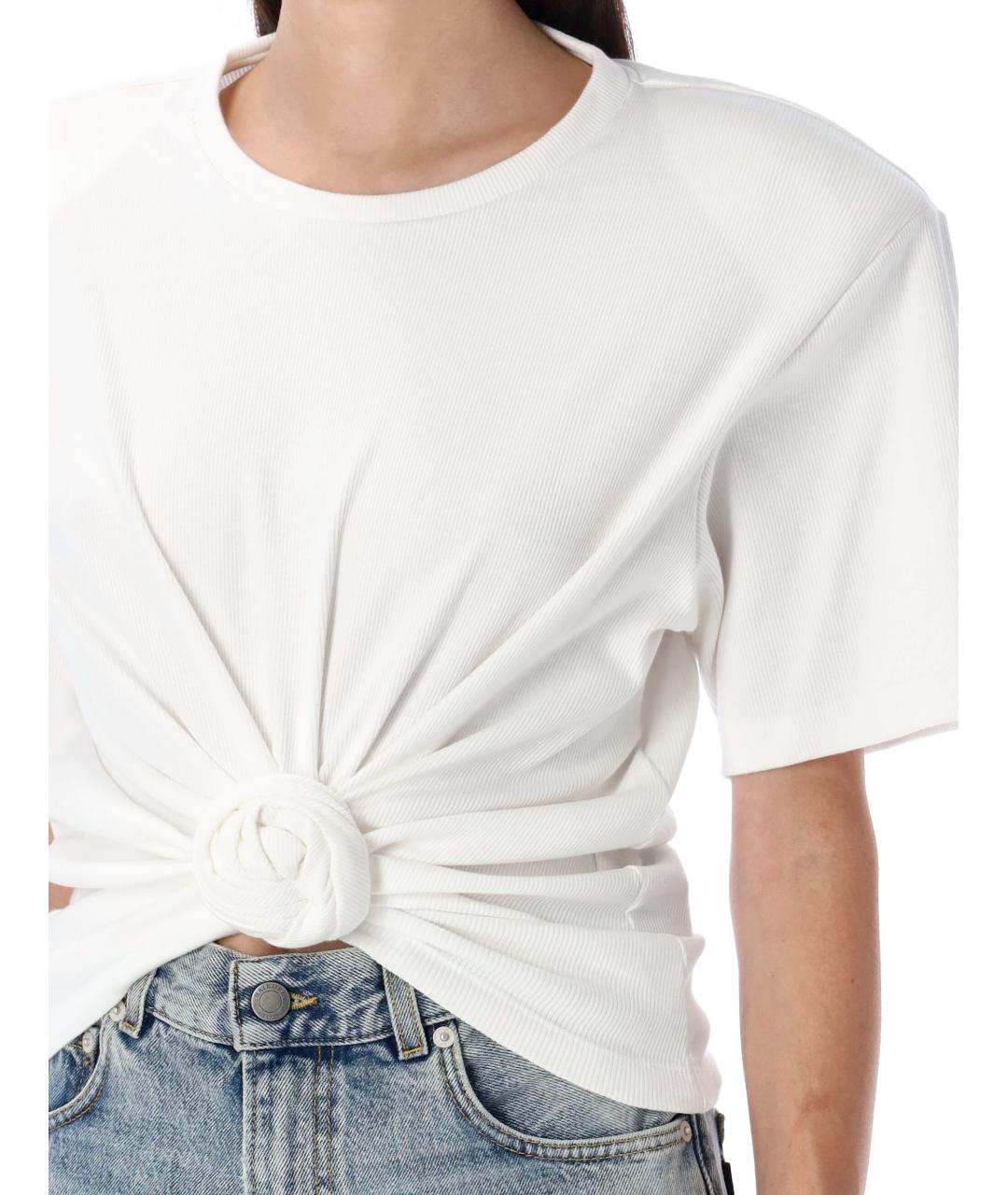 MAGDA BUTRYM Белая хлопковая футболка, фото 4