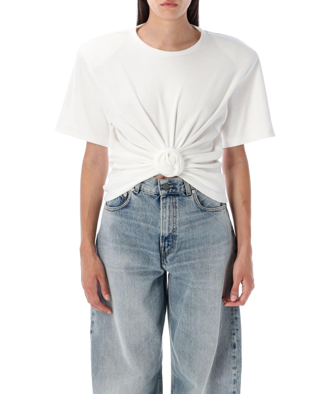 MAGDA BUTRYM Белая хлопковая футболка, фото 2