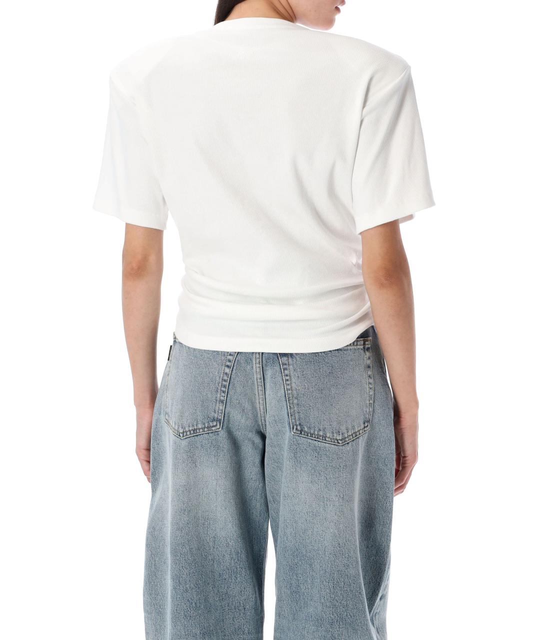 MAGDA BUTRYM Белая хлопковая футболка, фото 3