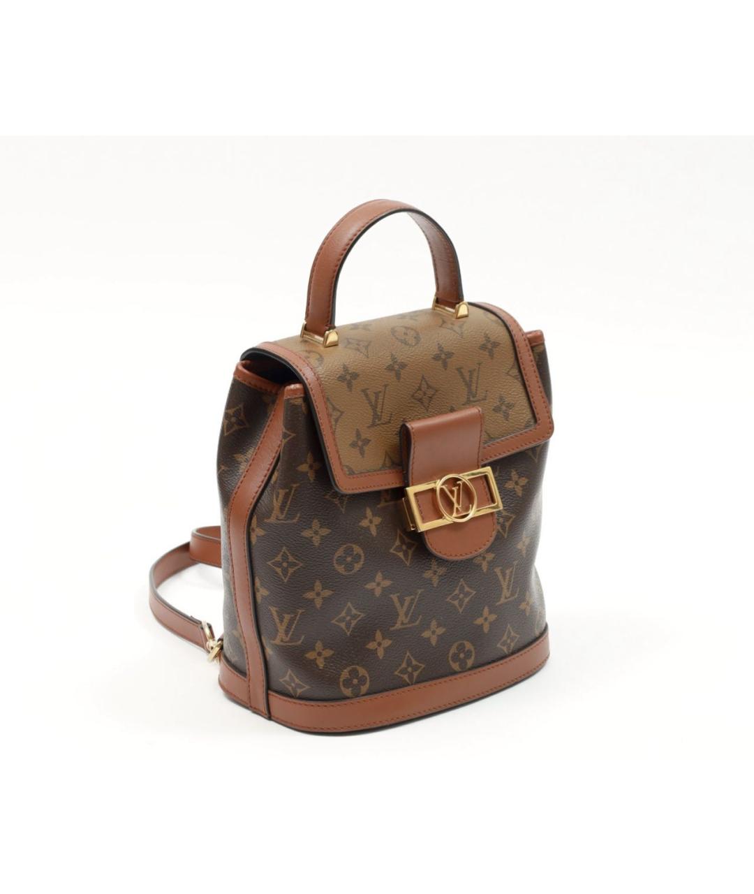 LOUIS VUITTON Коричневый кожаный рюкзак, фото 2
