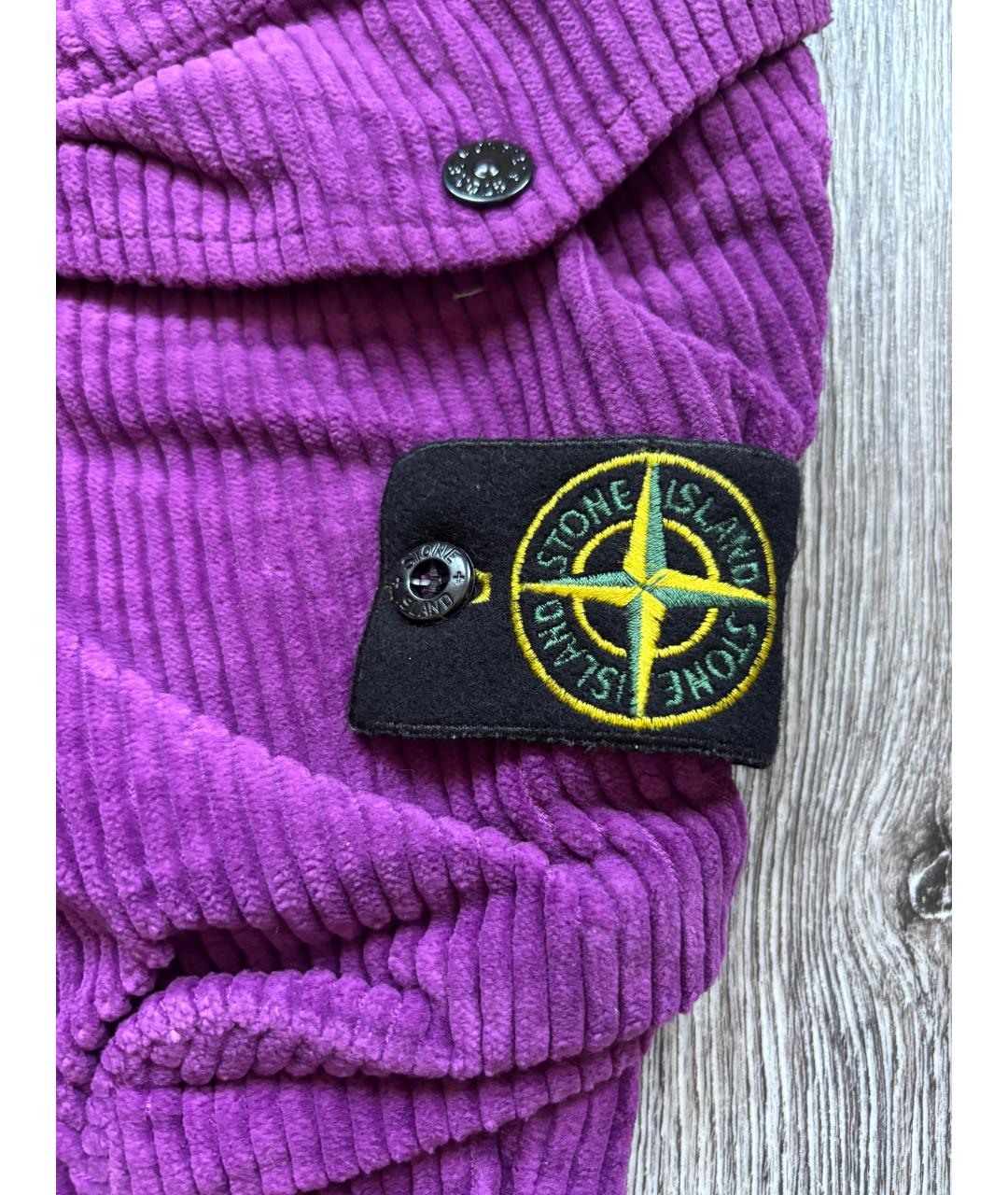 STONE ISLAND Фиолетовые повседневные брюки, фото 3
