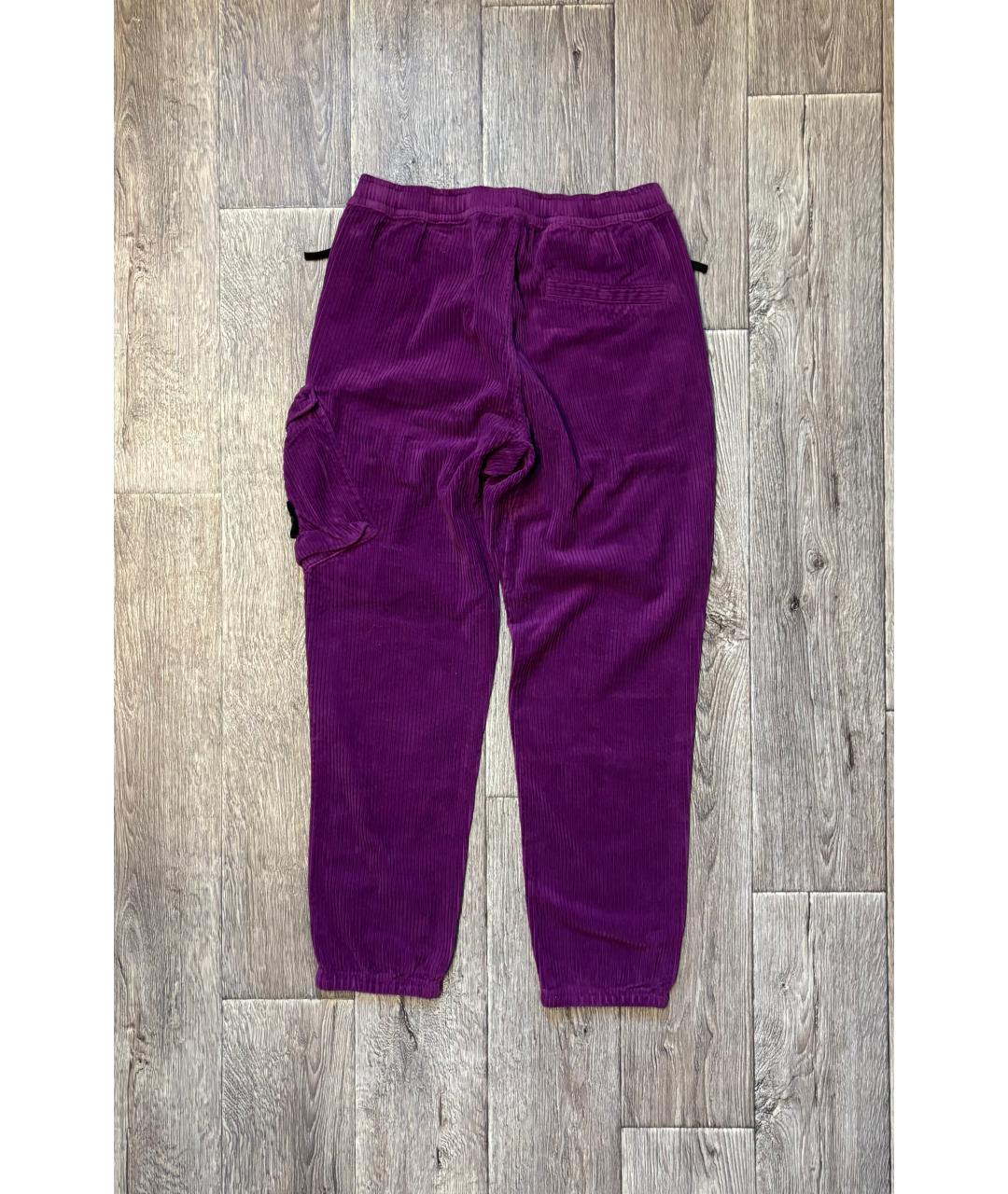 STONE ISLAND Фиолетовые повседневные брюки, фото 2