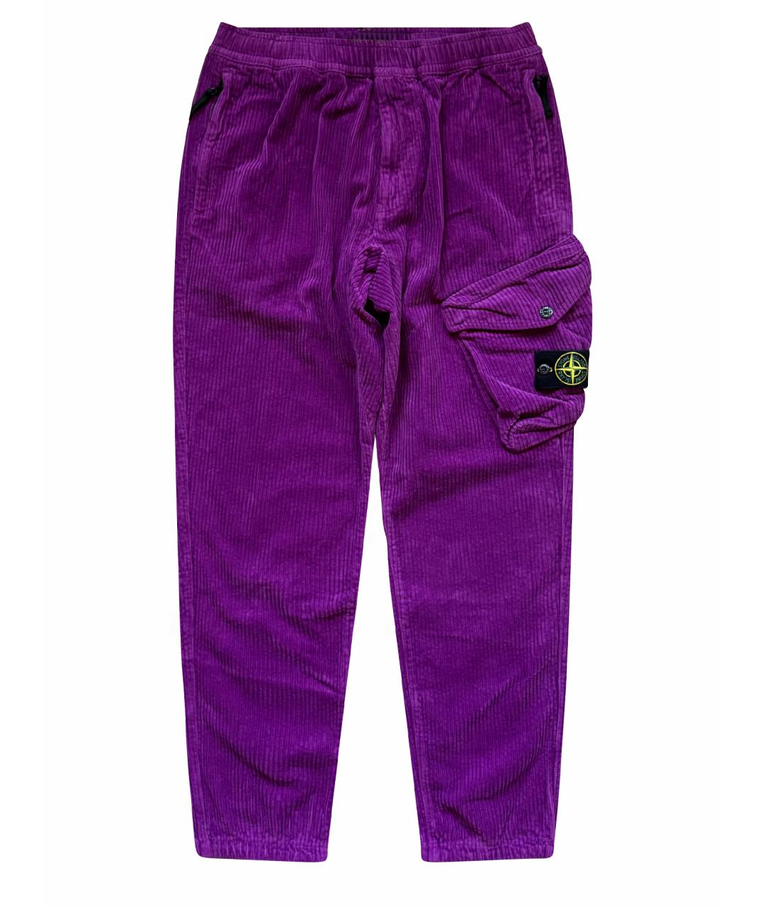 STONE ISLAND Фиолетовые повседневные брюки, фото 1