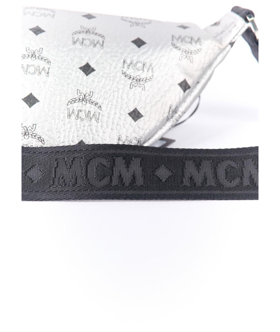 MCM Серая кожаная поясная сумка, фото 6