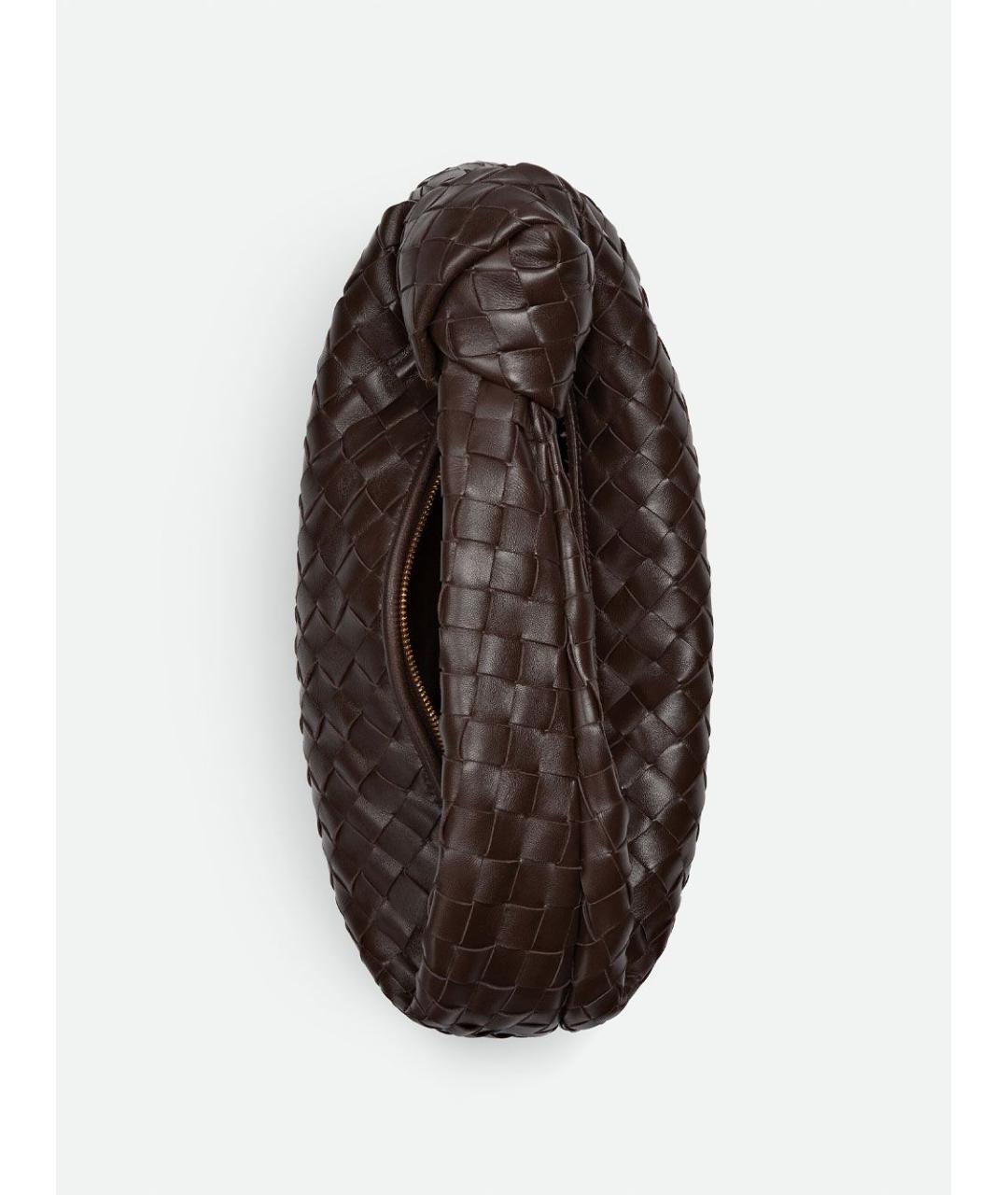 BOTTEGA VENETA Коричневая кожаная сумка через плечо, фото 4