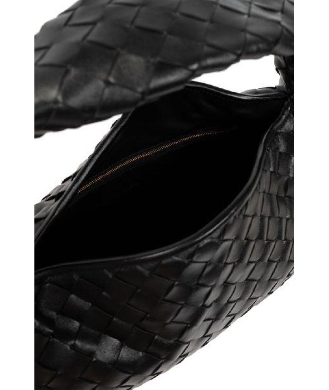 BOTTEGA VENETA Черная кожаная сумка через плечо, фото 4
