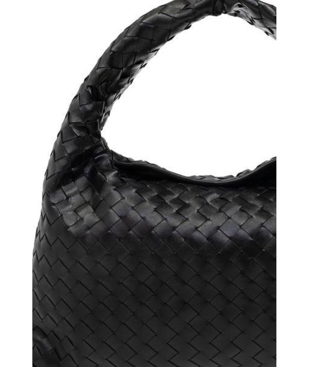 BOTTEGA VENETA Черная кожаная сумка через плечо, фото 5