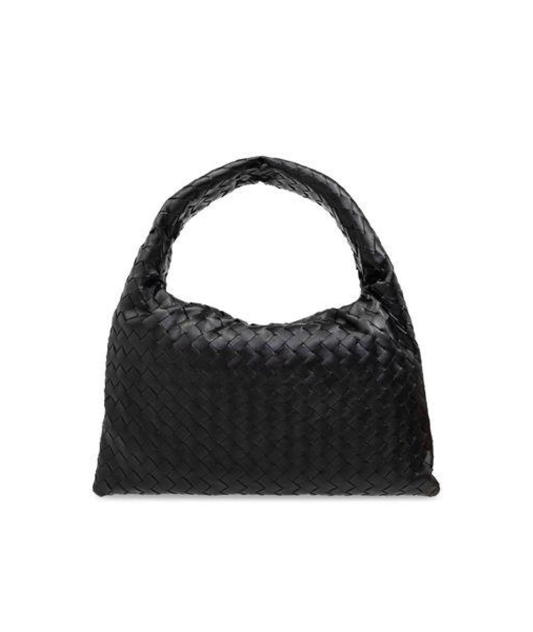 BOTTEGA VENETA Черная кожаная сумка через плечо, фото 2