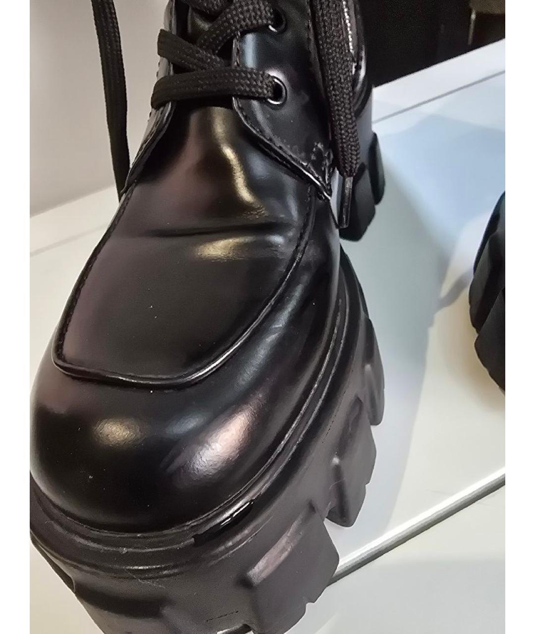 PRADA Черные кожаные сапоги, фото 8