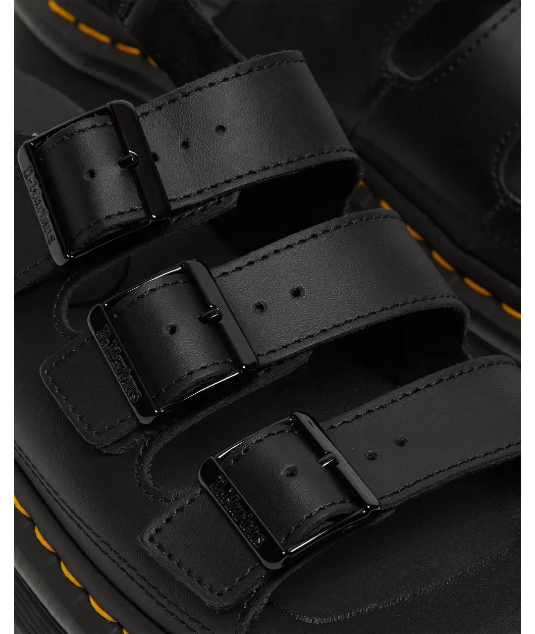 DR. MARTENS Черные кожаные сандалии, фото 9