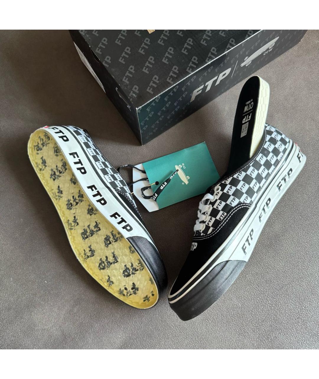 VANS Черные текстильные низкие кроссовки / кеды, фото 5