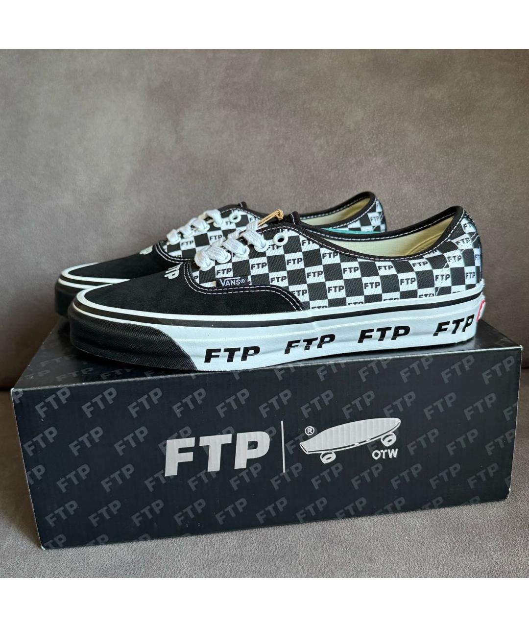 VANS Черные текстильные низкие кроссовки / кеды, фото 7
