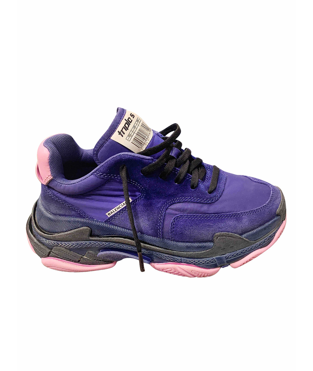 BALENCIAGA Фиолетовые текстильные кроссовки, фото 1