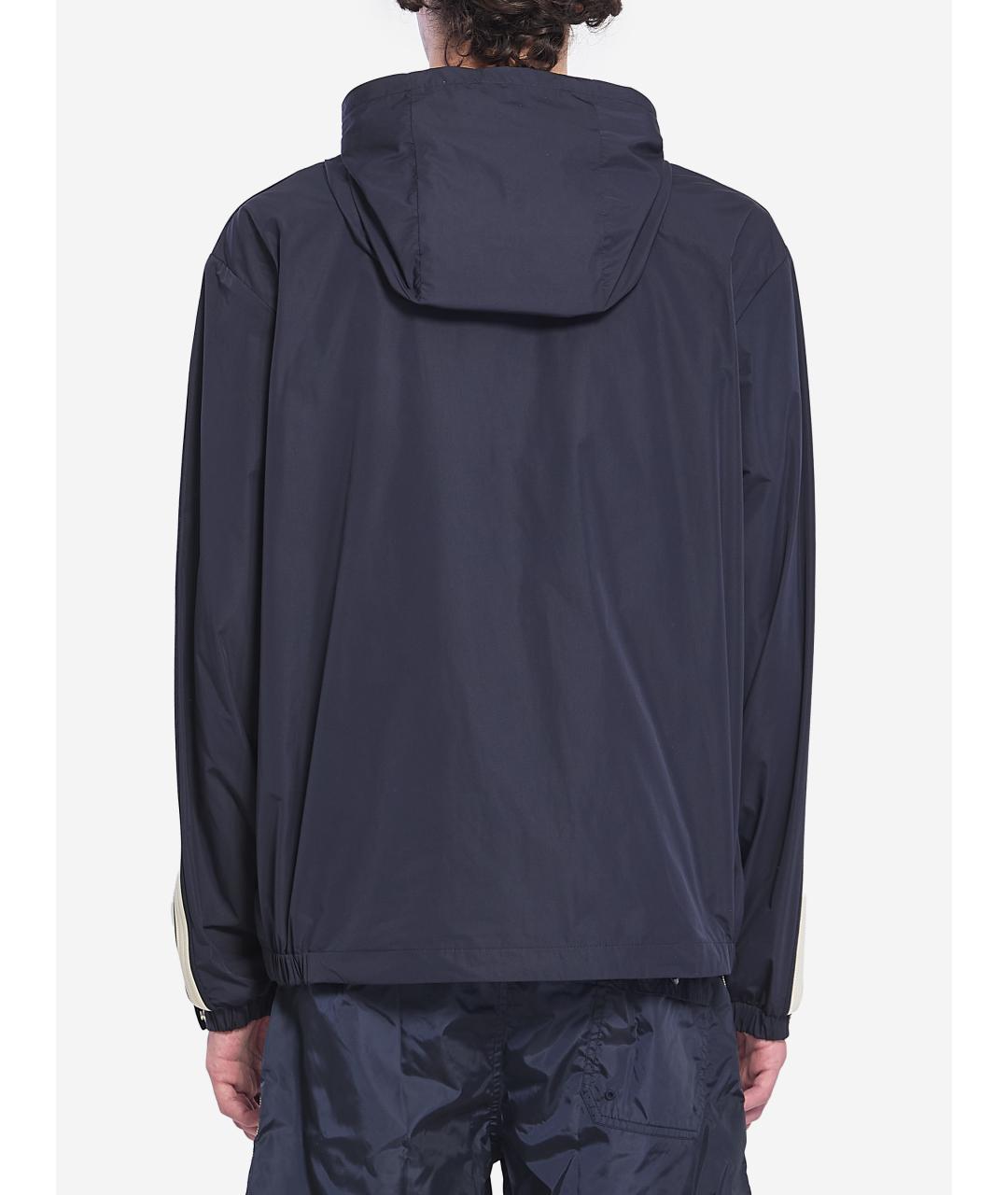 MONCLER Темно-синяя полиэстеровая куртка, фото 5