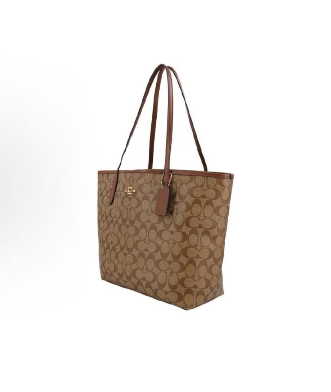 COACH Коричневая сумка тоут, фото 2