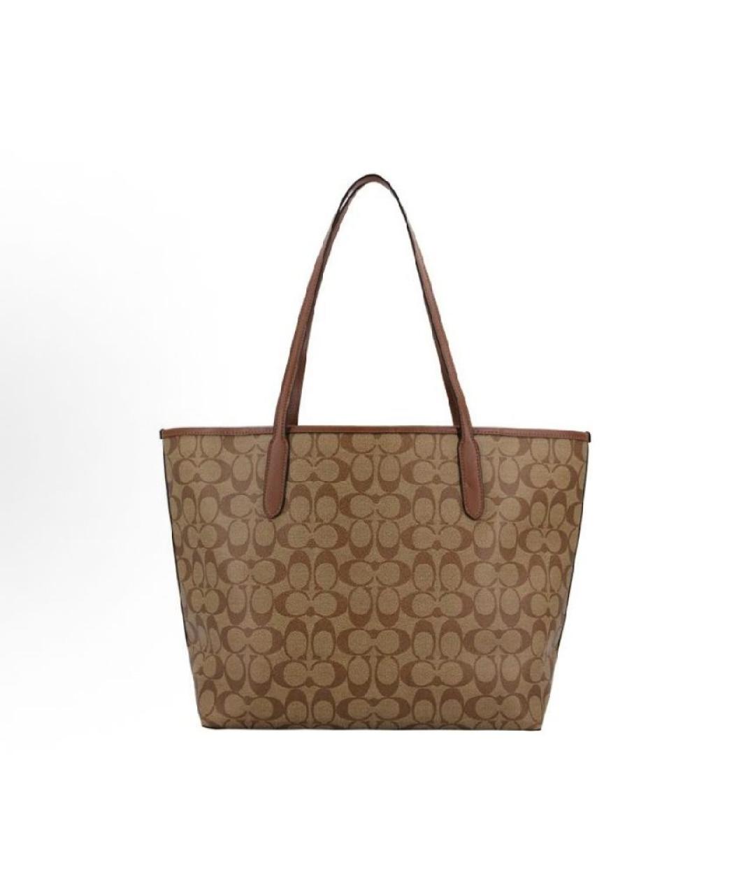COACH Коричневая сумка тоут, фото 3