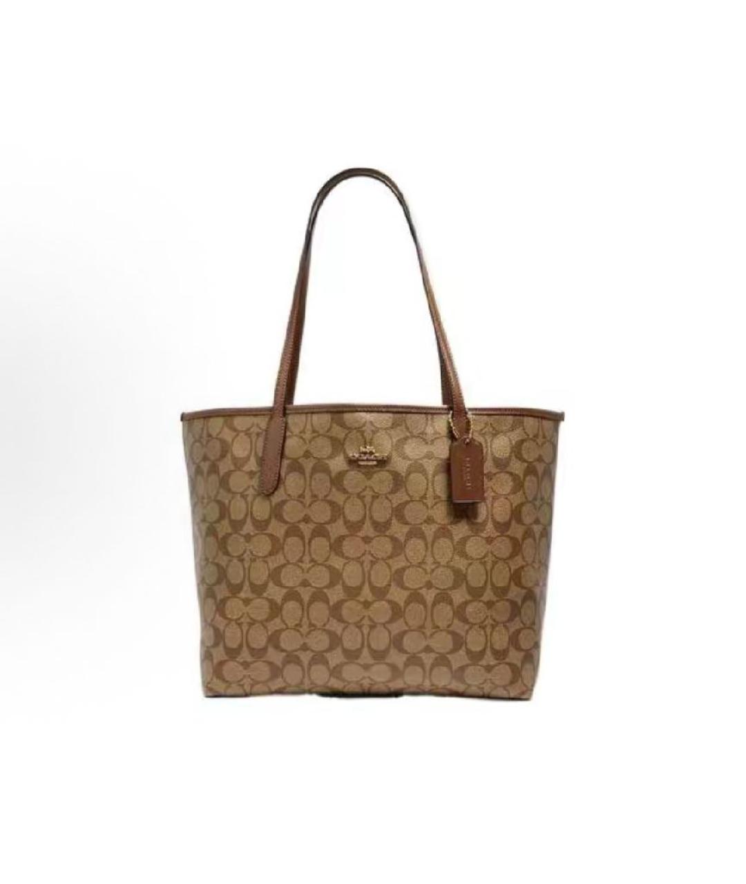COACH Коричневая сумка тоут, фото 5