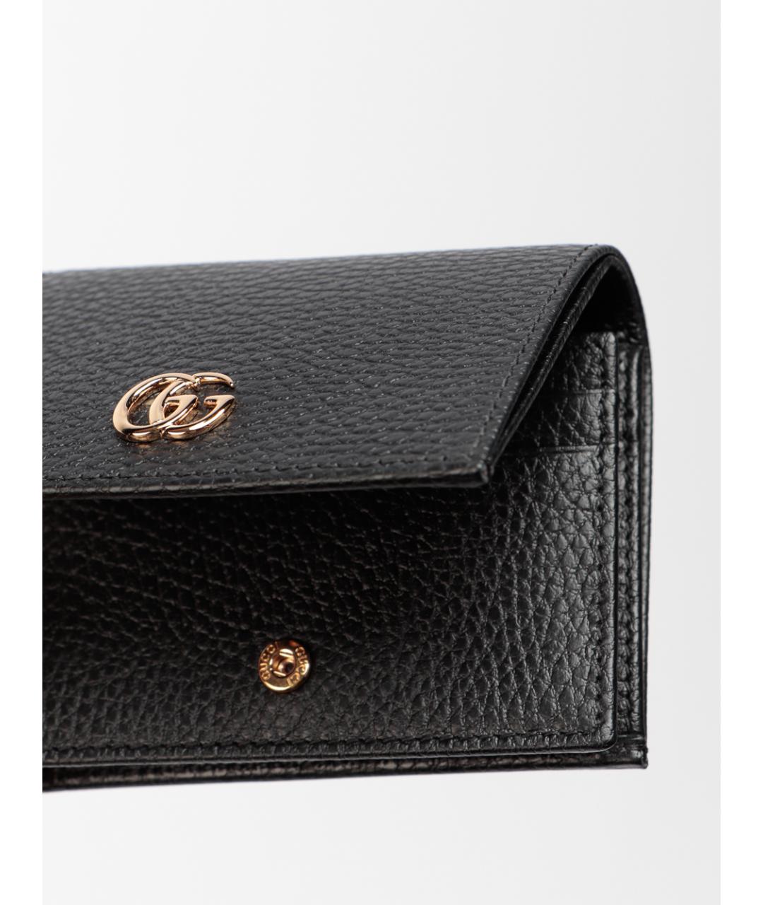 GUCCI Черный кожаный кошелек, фото 3