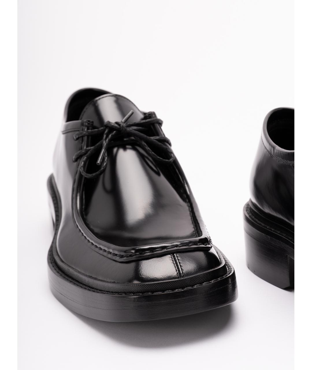 SAINT LAURENT Черные кожаные туфли, фото 5