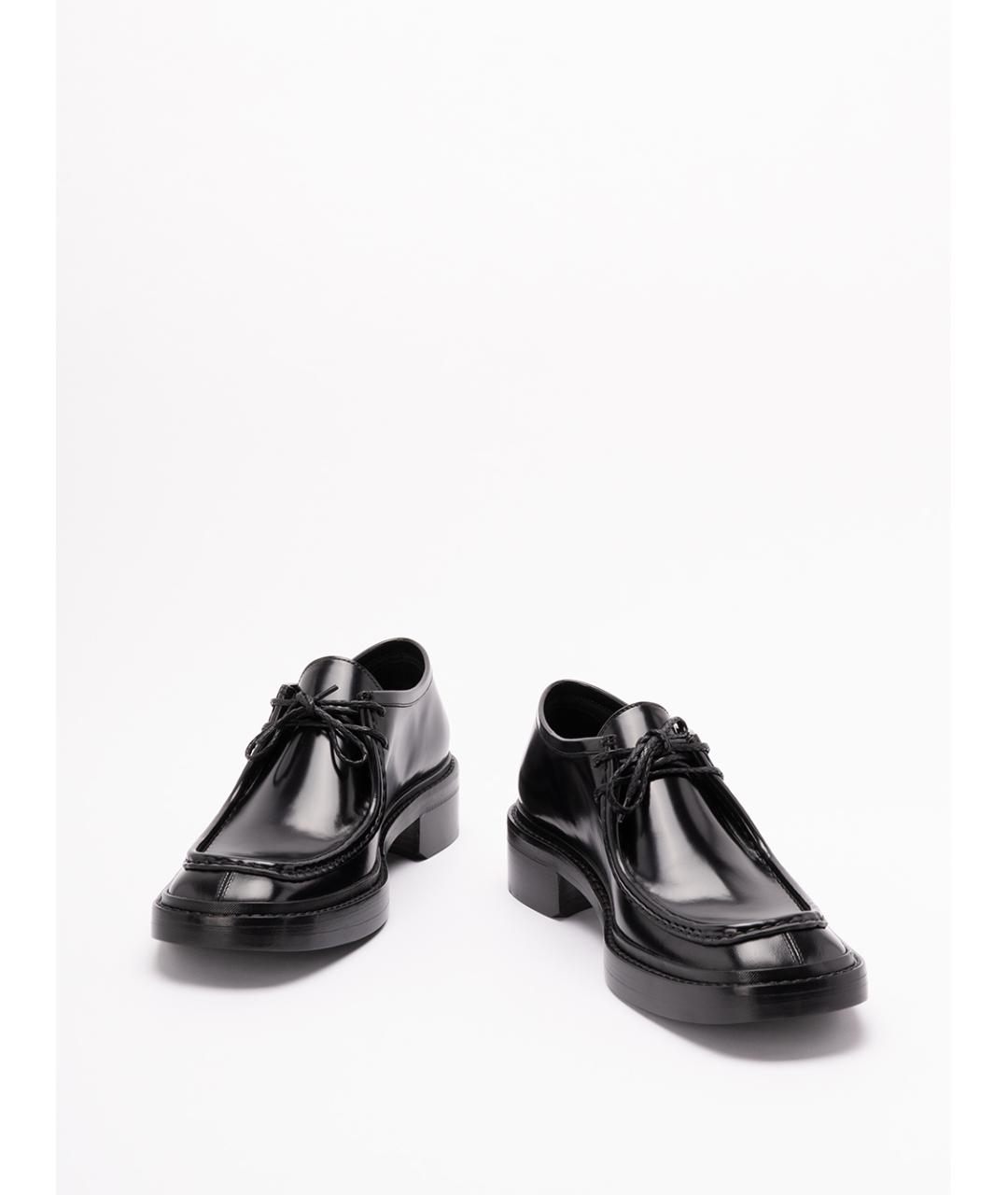 SAINT LAURENT Черные кожаные туфли, фото 2