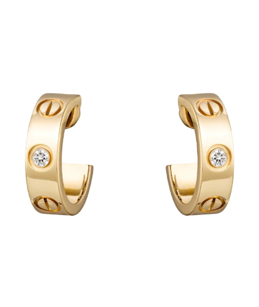CARTIER Золотые серьги из желтого золота, фото 1