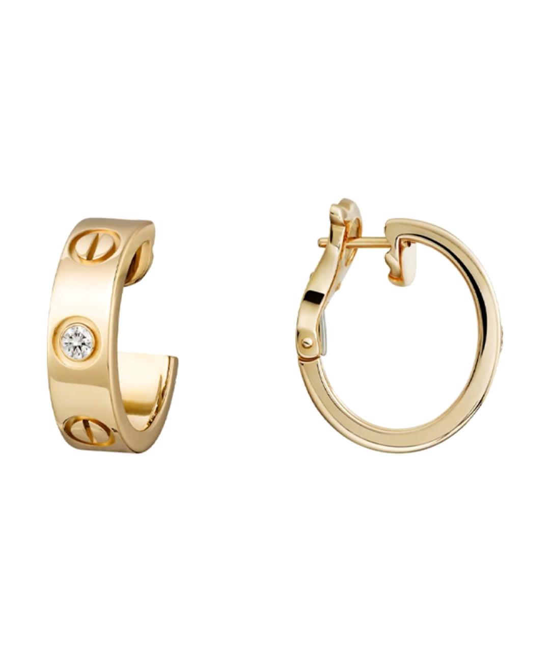 CARTIER Золотые серьги из желтого золота, фото 2